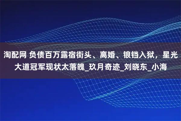 淘配网 负债百万露宿街头、离婚、锒铛入狱，星光大道冠军现状太落魄_玖月奇迹_刘晓东_小海