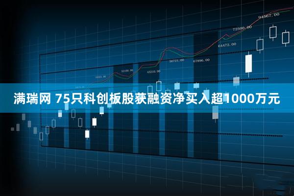 满瑞网 75只科创板股获融资净买入超1000万元